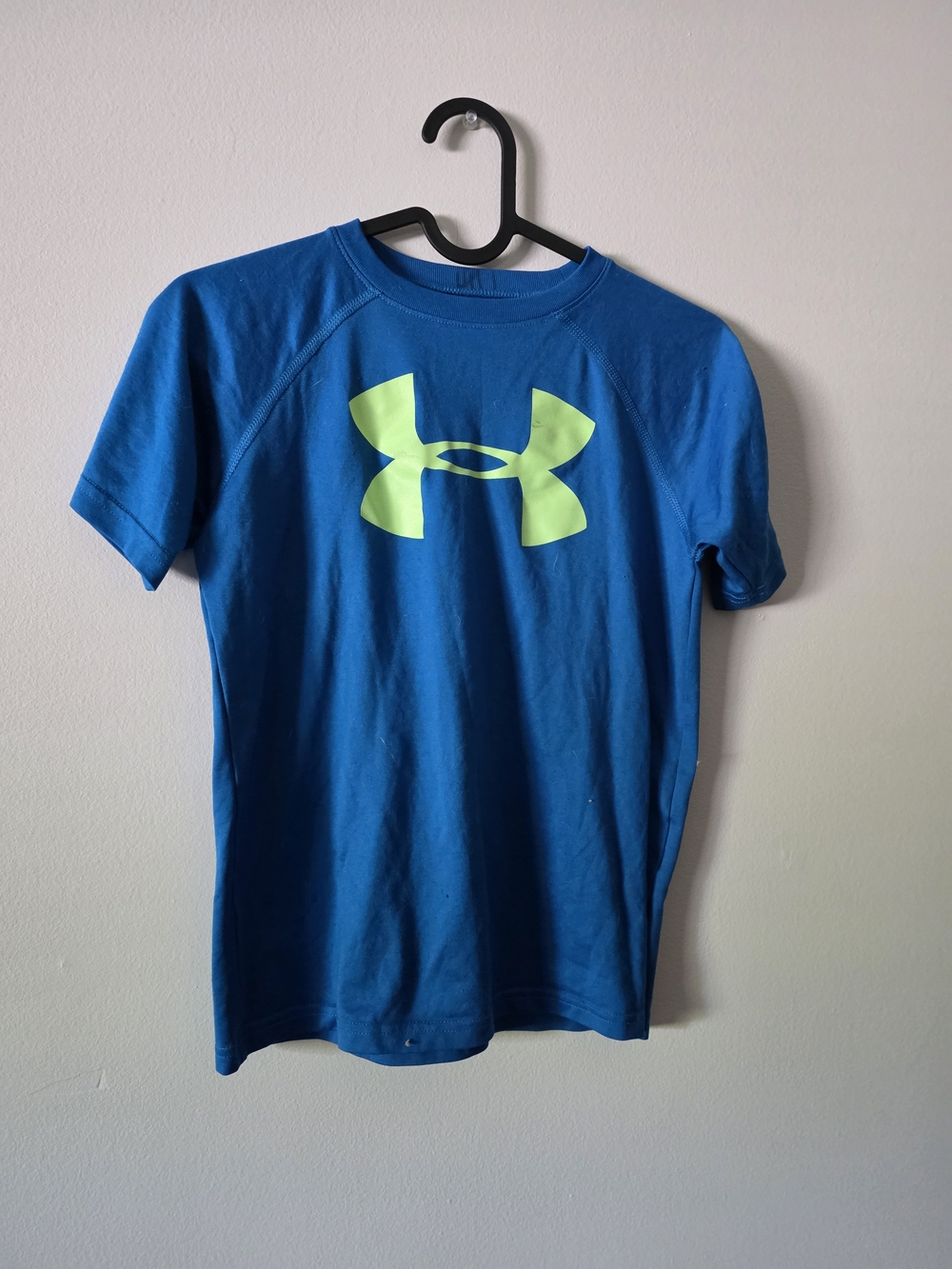 Under Armour Royal Blue Short Sleeve Tee with Neon Green Logo